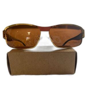 New Men's Retro OverSIZED Gold Rim & Black Sunglasses Dark Lens Streetwear